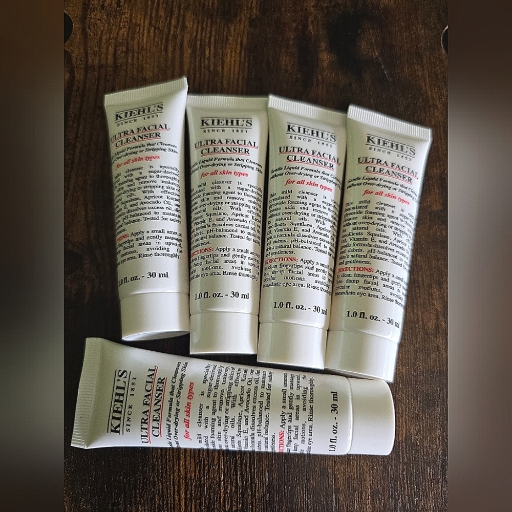 NEW! Kiehl's, Ultra Facial Cleanser, 1.0 fl oz/30ml, BUNDLE of 5